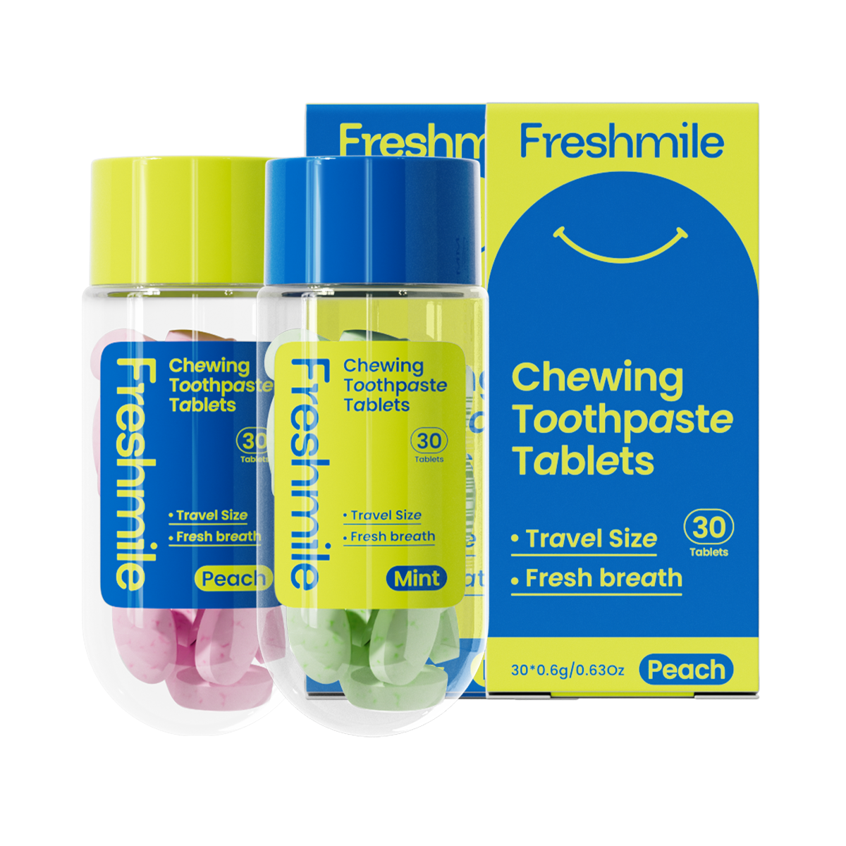 Freshmile Portable Toothpaste Chewable Tablets